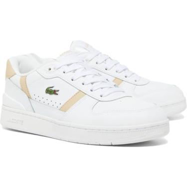 Imagem de Lacoste Tênis feminino T-Clip Set, Branco/Natural, 37