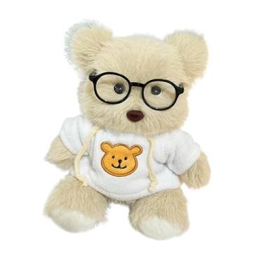 Imagem de Vaveren Diy kits de costura boneca de pelúcia urso de pelúcia presentes confortáveis ​​artesanato acessórios macios ornamentos material elegante kits de, Branco