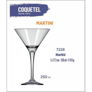 Imagem de 06 Copos Martini 250Ml - Coquetel - Margarita - Nadir Figueiredo