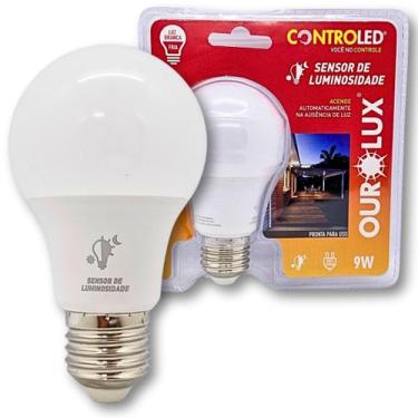 Imagem de Lâmpada Inteligente Sensor Luminosidade 6500k 9w Bulbo E27 - Ourolux