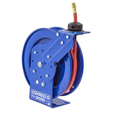 Imagem de COXREELS P-Lp-325 Carretel de Mangueira Retrátil de Baixa Pressão para Ar/Água: 3/8" Id, Capacidade de Mangueira de 25', com Mangueira, 300 Psi, Fabricado Nos Eua