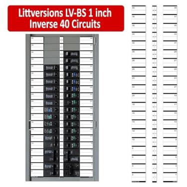 Imagem de Littversions Adesivos adesivos de diretório do painel do disjuntor Fuse Box para todos os painéis elétricos/centros de carga inverso de cabeça para baixo (lado do disjuntor de 2,5 cm, 40 circuitos, 2