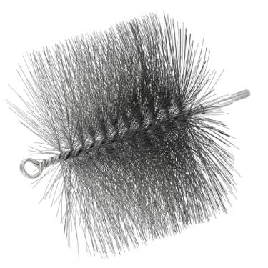 Imagem de PATIKIL Escova de limpeza de chaminé de arame de 15 cm, escova de limpeza de chaminé redonda de aço inoxidável com encaixe NPT de 1/4 para tubos de secador de barraca de fogão a lareira, prata