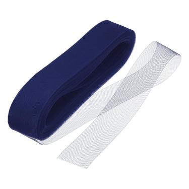 Imagem de Trança de crina de cavalo MECCANIXITY 50 m rígida, 5 cm de largura, poliéster azul marinho