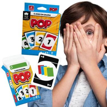 Imagem de Jogo de Cartas Infantil Divertido Familia Emoção Pop Uno - Brincadeira