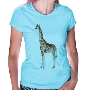 Imagem de Baby Look Girafa - Foca na Moda, Azul bebê, M