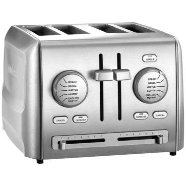 Imagem de Torradeira, com 4 fatias, 900W, aço inoxidável, 110v, CUISINART CPT 640P1, Prateado
