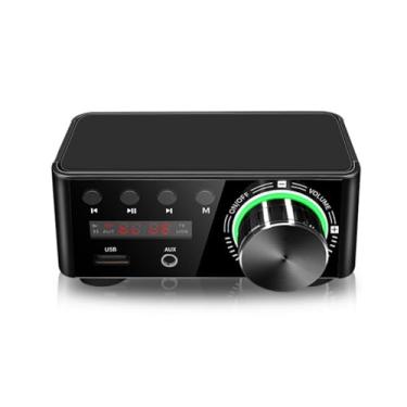 Imagem de Mini Amplificador de Potência 5.0 100Wx2 Saída Estéreo de Canais Duplos, Entradas AUX e USB de 3,5 Mm, Indicadores LED, para Prazer Visual Dinâmico e Música Rica de Alta