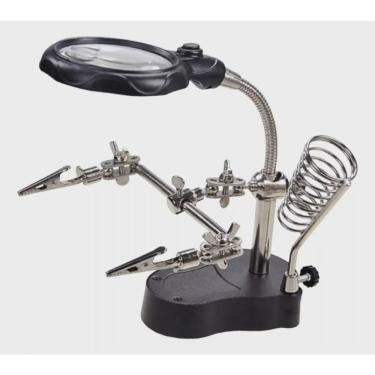 Imagem de Lupa Mesa Aumento 10x Bancada solda Eletrônica