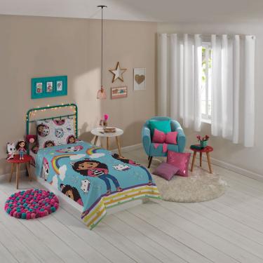 Imagem de Jogo de Cama A Casa Mágica da Gabby 1,40x2,20m- 3 peças