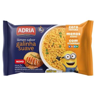 Imagem de Macarrão Instantâneo Lámen Galinha Suave Minions Adria 75g