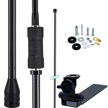 Imagem de Antena Px Black Mini Argentina 200w 1,08m Caminhonete Carroceria Parafusos
