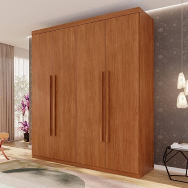 Imagem de Guarda-roupa 4 Portas 3 Gavetas Fenix Espresso Móveis Cinamomo