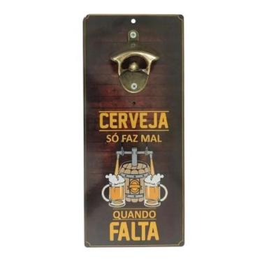 Imagem de Abridor De Garrafa Parede Mdf Cerveja Churrasco Decorativo - HC Decora