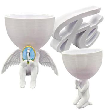 Imagem de Relicario Decoração Casa Nossa Senhora de Fatima Anjo Guarda Oração - 