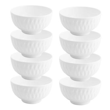 Imagem de Jogo Tigela Bowl Porcelana Branca Balloon 300ml 8 Unidades - Lyor