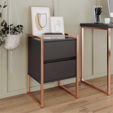 Imagem de Gaveteiro Industrial Com Gaveta Lelly Preto Cobre