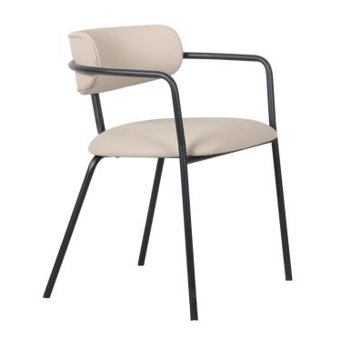 Imagem de Cadeira Girona Base Preta - Nude Pu