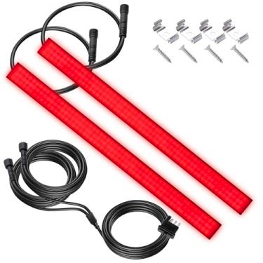 Imagem de Kinstecks Plugue de 4 pinos Tailight 1 em 2, luz traseira de reboque, 168LED, luz traseira, seta, luzes de freio, luzes de direção para trailer, caminhão, caminhonete, SUV, RV, van, LED vermelho 290