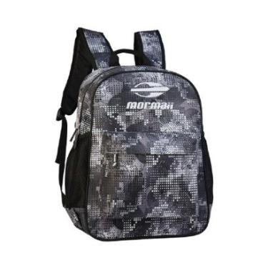 Imagem de Mochila Mormaii Casual de Costas Preta Cinza Geométrica 2467-Unissex