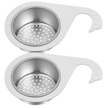 Imagem de Cesta De Drenagem Aço Inoxidável: 2 Peças Para Cozinha, Peneira Multifuncional Pendurada, Filtro E Limpeza