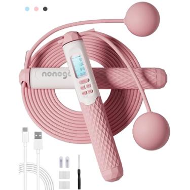 Imagem de nonogo Corda De Pular Sem Fio Com Contador Para Fitness - Inteligente Ajustável Homens, Mulheres E Crianças, Boxe Velocidade Ao Ar Livre, Treino Crossfit, Exercícios Cardiovasculares