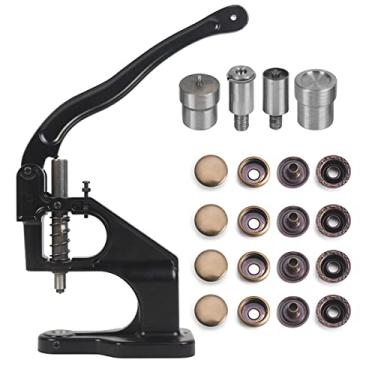 Imagem de WUTA Ferramenta De Instalação Manual Botões Wuta, Carimbo Silencioso, Molde Fechos Pressão 12,5 Mm, Máquina Prensagem Manual, Ferramentas Para Artesanato Doméstico (Conjunto F)