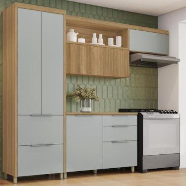 Imagem de Cozinha Completa 4 Peças 5 Portas 5 Gavetas 1 Nicho 100% MDF - Faura, 