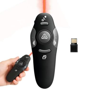 Imagem de Apresentador Slides Controle Sem Fio Com Usb Plug Caneta Apontador Laser Multimidia Aula Palestra Power Point - Leve Compacto Confortável Alto Alcance