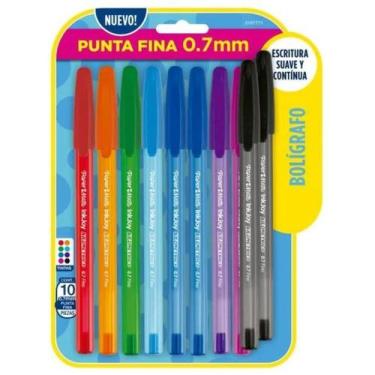 Imagem de Caneta Esferográfica KM Colorz 0.7mm Sortidas - 10 unid - Paper Mate