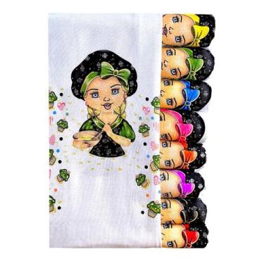 Imagem de Kit 10 Pano De Prato Saia de Crochê Bonequinha CupCake - DRK