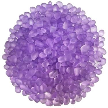 Imagem de 400 g roxo claro tanque de peixes cascalho aquário pedras de vidro seixos de vidro aquário cascalho rochas tanque de peixes, pedras, pedras, pedras, areia, vidro, pedras preciosas para vaso de