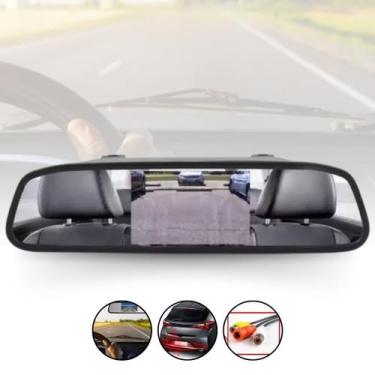 Imagem de Espelho Retrovisor automotivo Carro/Caminhões Com Sensor de Ré tela Lc