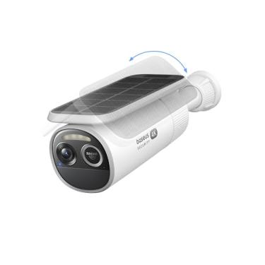 Imagem de Baseus Câmeras de segurança S2 4K sem fio ao ar livre para segurança doméstica - reconhecimento facial AI, radar + detecção humana dupla PIR, alimentado por energia solar, visão noturna colorida