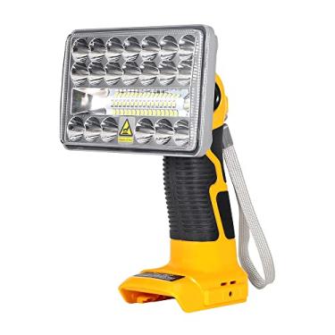 Imagem de Hipoke Luz De 18 W Para Baterias Íons Lítio Dewalt 20 V Máx., Holofote Lanterna 2000 Lm Com Porta Usb, Cabeça Giratória 110 Graus Em Liga Zinco…