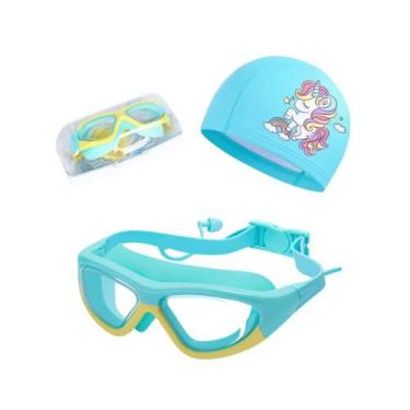 Imagem de Kit Óculos e Touca de Natação Infantil Hero Band Coleção Tibumm, Verde