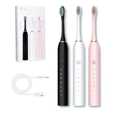 Imagem de SUPER KIT 2 Escovas Dental Elétrica Vibratória Recarregável Portatil U