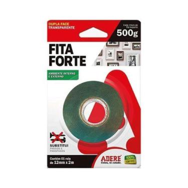 Imagem de Fita Dupla Face Forte 12mm x 2 Metros - Fixação para Quadros e Decoraç