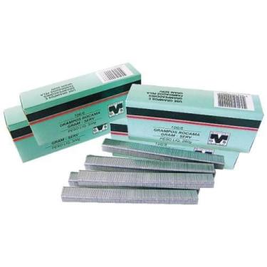 Imagem de Grampos N 6 Galvanizados - Caixa com 296g - Uso na Linha 106/6 - Rocam