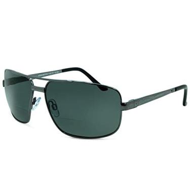 Imagem de In Style Eyes Just Chillin Óculos de sol bifocais polarizados quase invisíveis, Pewter, Medium