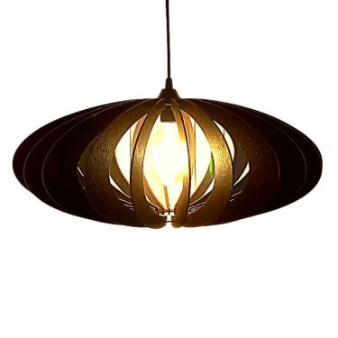 Imagem de Luminária Teto Tipo Pendente Saturno Mdf Completa - Luminária Teto Tipo Pendente Saturno Mdf Completa - Cor:preta