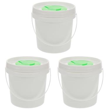 Imagem de Amosfun Balde Organizador De Lenços Umedecidos Reutilizáveis Com 3 Peças E Tampa - Dispensador Portátil Para Fácil Armazenamento Acesso, Ideal Fraldas Domésticas