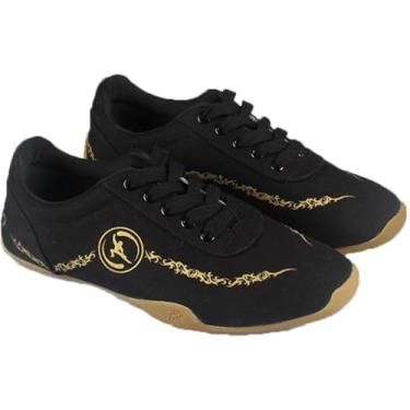 Imagem de Sapatos De Taekwondo, Kung Fu Taichi Sapatos Leves Sapatos De Tai Chi Verão Respirável Lona Sapatos De Artes Marciais Sapatos De Prática Sapatos De Kung Fu Sapatos De Taekwondo, Black, 36 EU