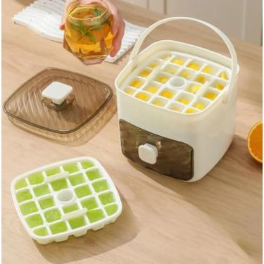 Imagem de Máquina de Gelo Portátil para Bancada, Fabricação Rápida, com Gaveta de Armazenamento (Branco)