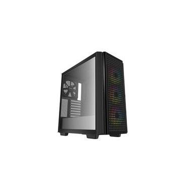 Imagem de Gabinete Gamer Deepcool CG540, Mid Tower, 3x Cooler ARGB, Lateral em Vidro Temperado, Preto - R-CG540-BKAGE4-G-1