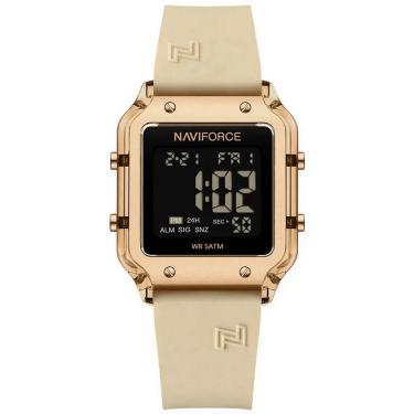 Imagem de Relógio Feminino Esportivo Multifuncional Digital 5atm A Prova D´agua Bege