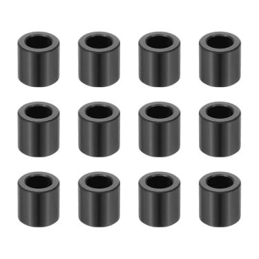 Imagem de PATIKIL Espaçadores de alumínio de 12 peças, espaçadores de metal de 5/16 x 1/2 de alumínio, parafuso espaçador de 1/2 L, bucha redonda não rosqueada para parafusos de 5/40.6 cm, preto