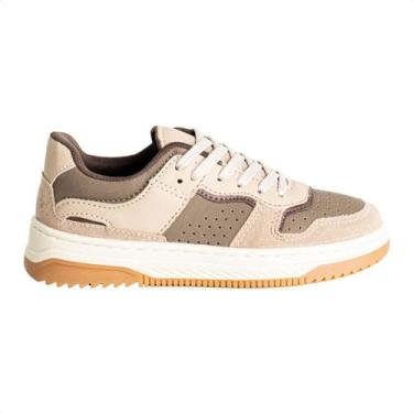 Imagem de Sapatênis Infantil Enzo Ribeiro Marrom E Caramelo, Bege, 31