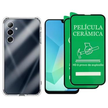 Imagem de Kit Capa Capinha Case + 2 Películas De Cerâmica Anti Impacto Para Samsung Galaxy A16