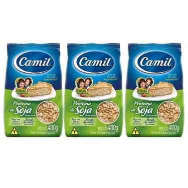 Imagem de Kit 3 Proteína Texturizada de Soja Clara Camil Pacote 400g